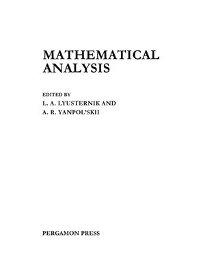 cover image of Mathematical Analysis, Functions, Limits, Series, Continued Fractions